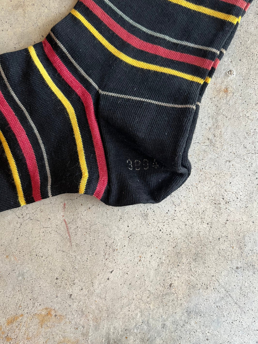 Late 19th-Early 20th c. Striped Cotton Stockings