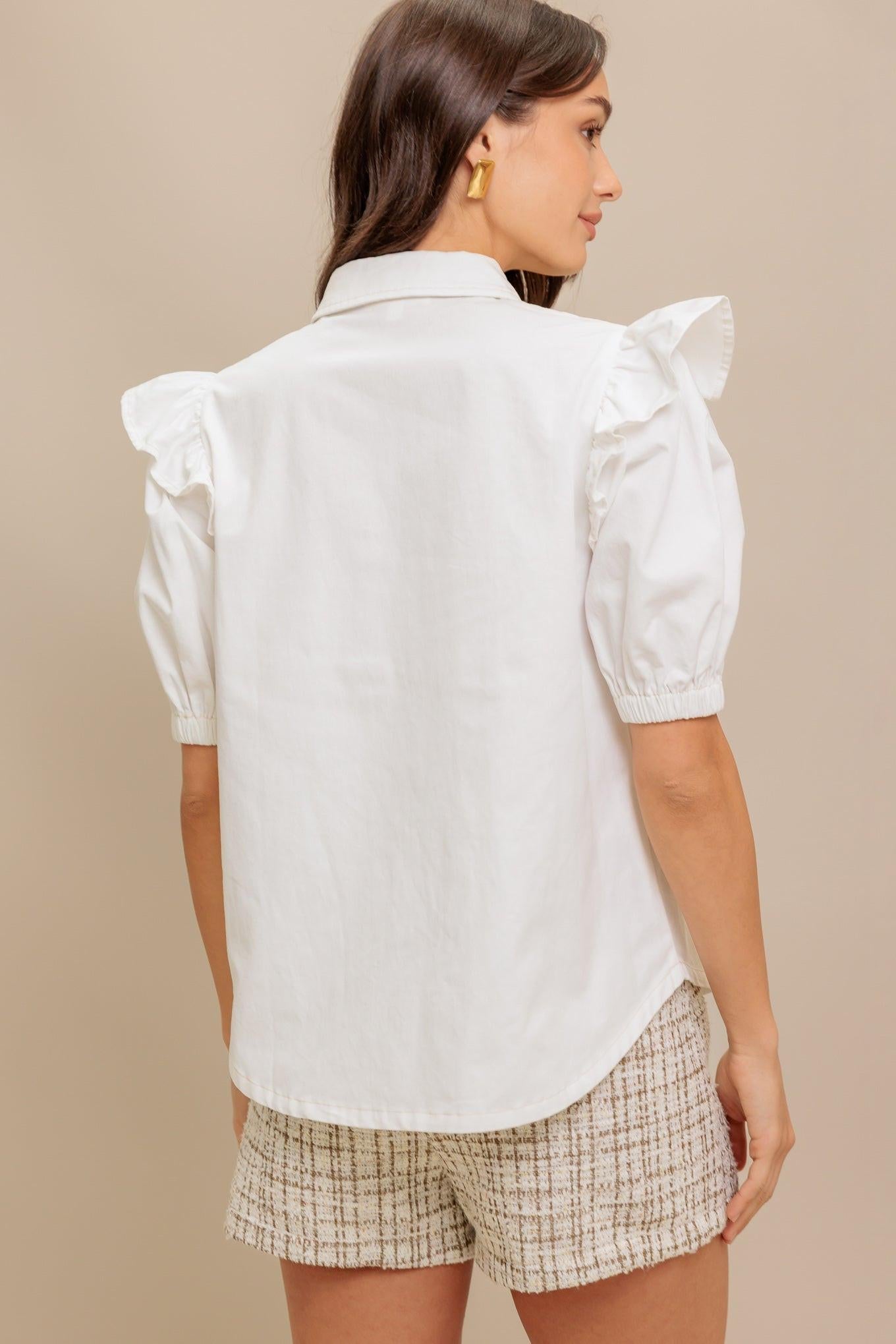 MUSE DETAIL WOVEN TOP