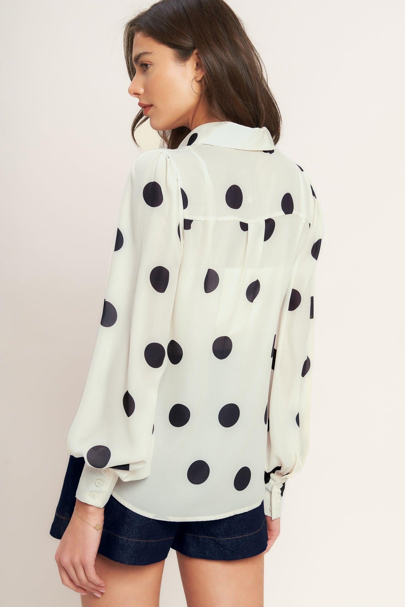 PLAYFUL CONFIDENCE WOVEN TOP