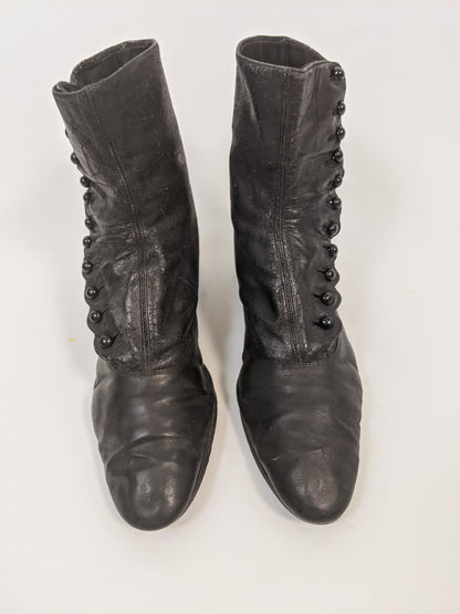 1890s "Sorosis" Side Button Boots | Approx Sz 8-8.5
