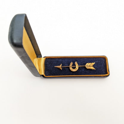 1880s 15k Gold Horseshoe Brooch