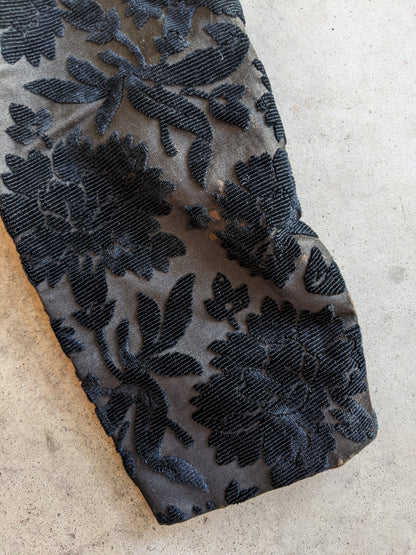 1880s Black Brocade Bodice