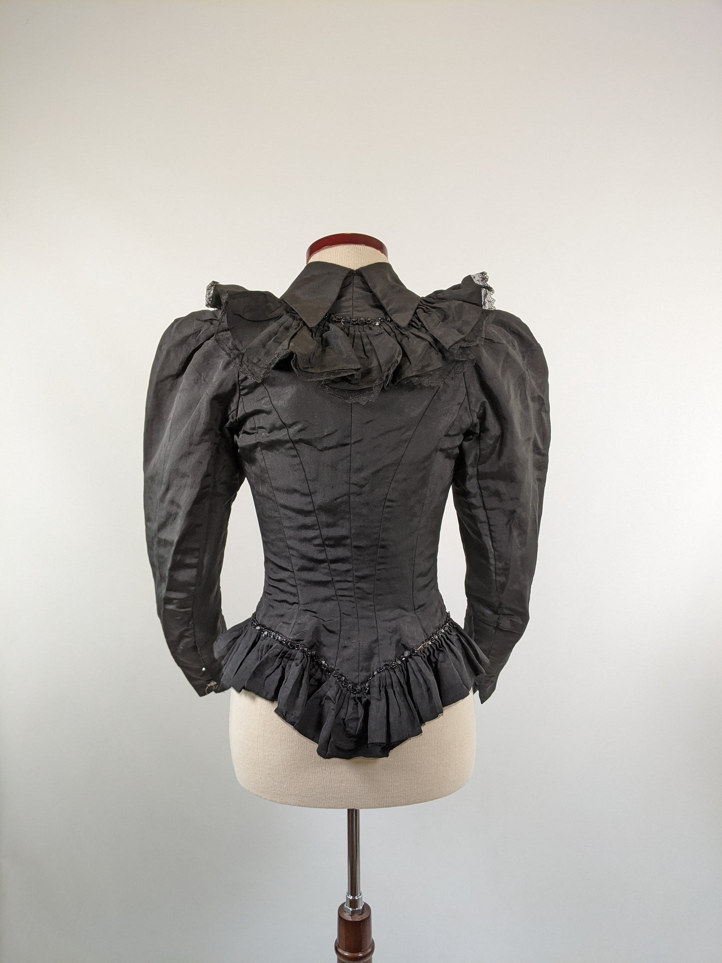 1890s Black Bodice XXS