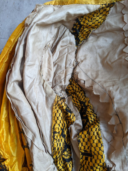 1904-1905 Yellow + Black Silk Bodice