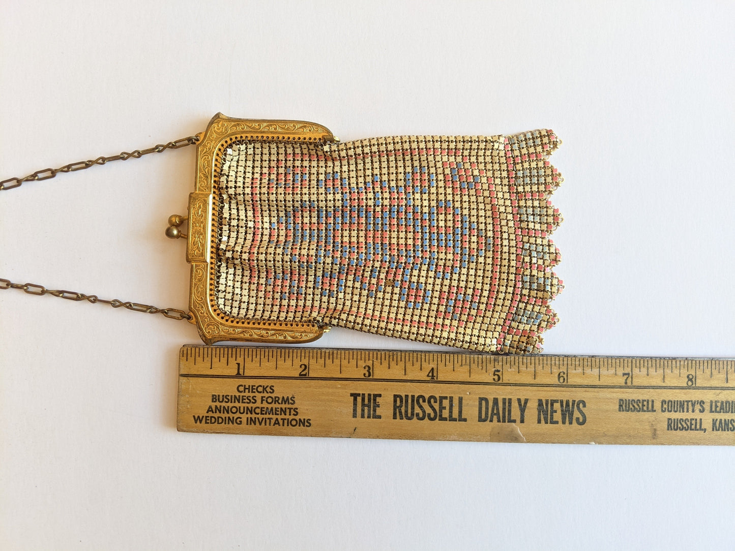 Art Deco Whiting & Davis Enameled Purse