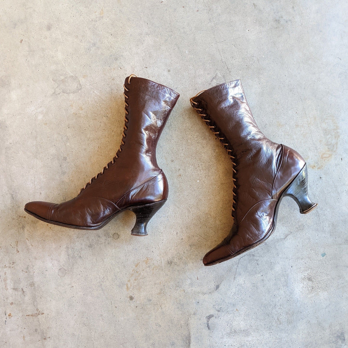 Late 1910s-Early 1920s Brown Boots | Approx Sz 7