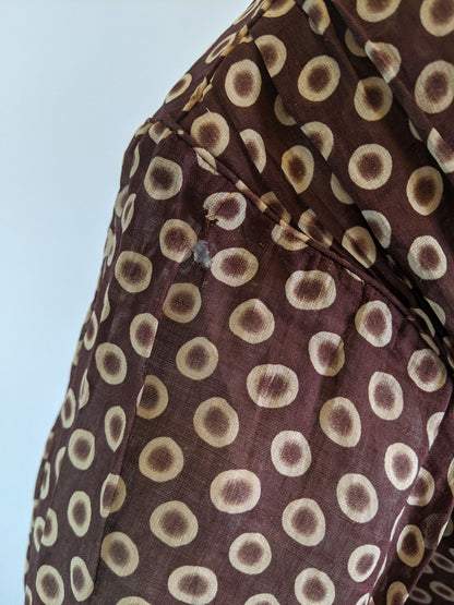 1840s-50s Printed Cotton Dress