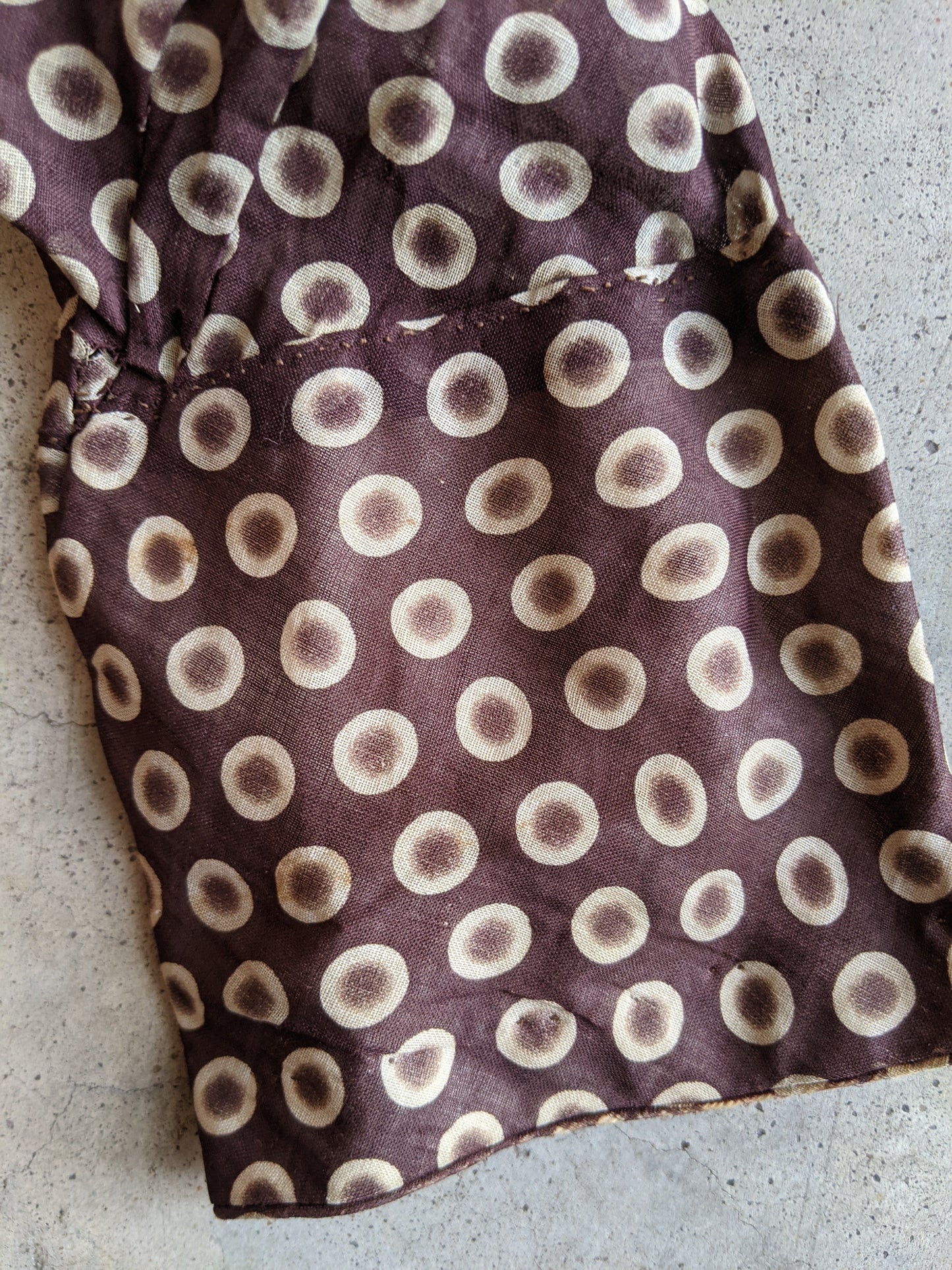 1840s-50s Printed Cotton Dress
