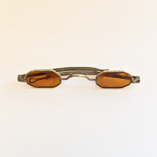19th C. Orange Tinted Eyeglasses