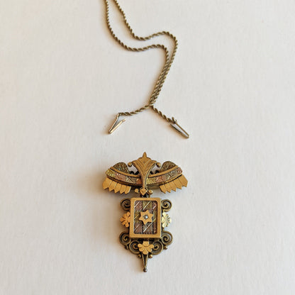 19th C. Etruscan Revival Locket Necklace