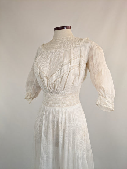 1900s Lingerie Dress | 23" Waist