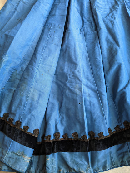 1880s Blue Wrapper Dress | Study or Display