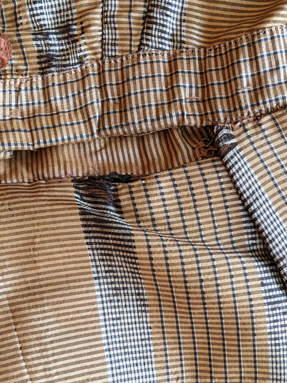 1860s Earth Tones Silk Gown