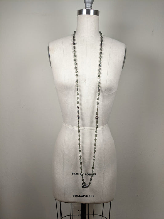 1920s-1930s Venetian Glass Necklace | 61"