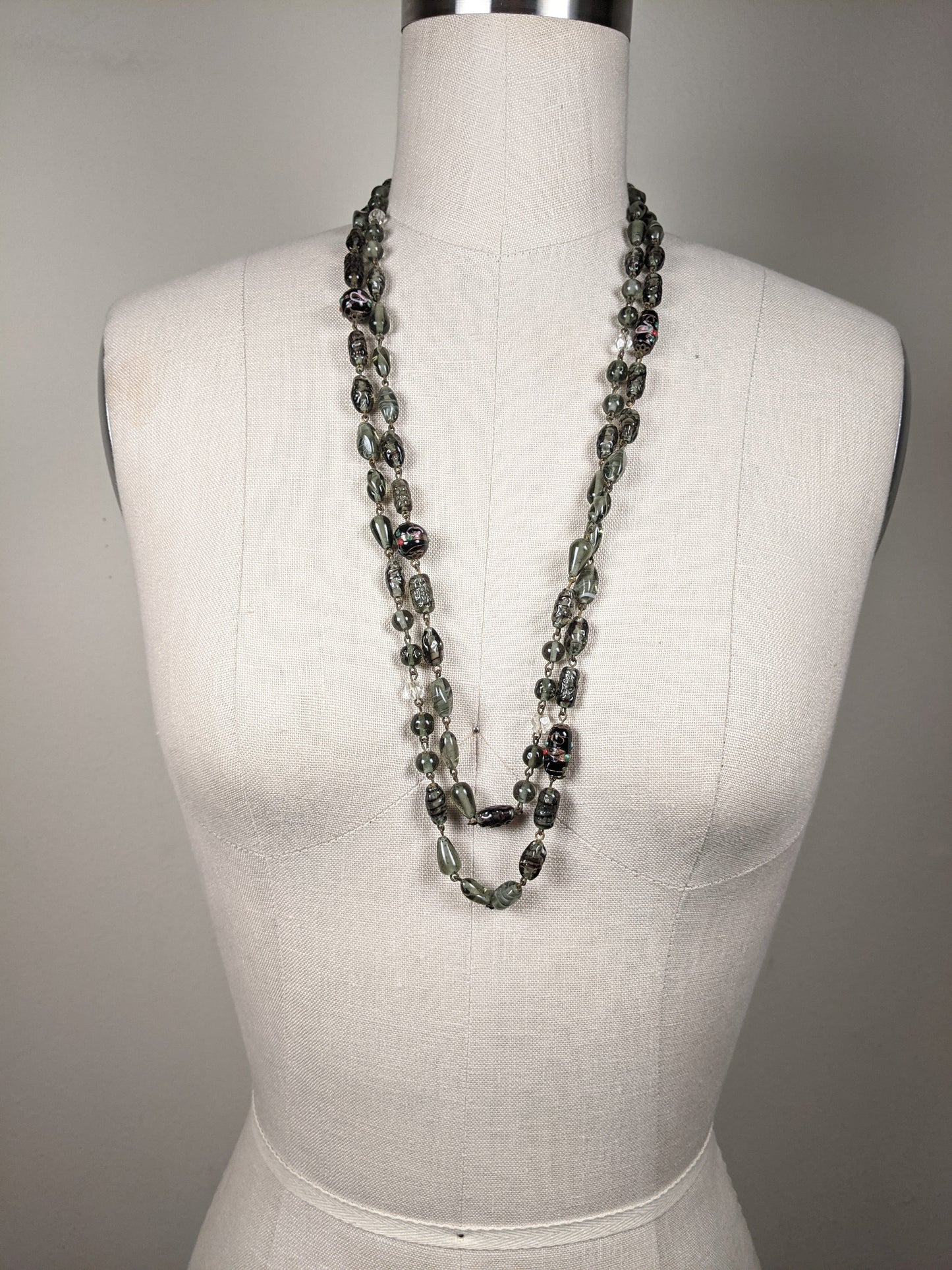 1920s-1930s Venetian Glass Necklace | 61"