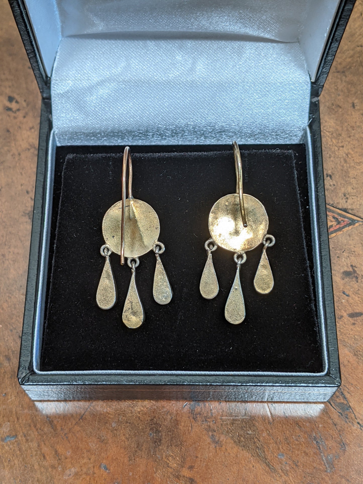 19th c. Micromosaic Beetle Earrings