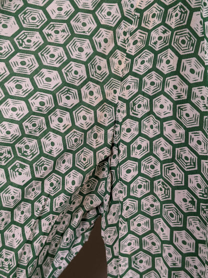 1930s Rayon Spiderweb Novelty Print Dress