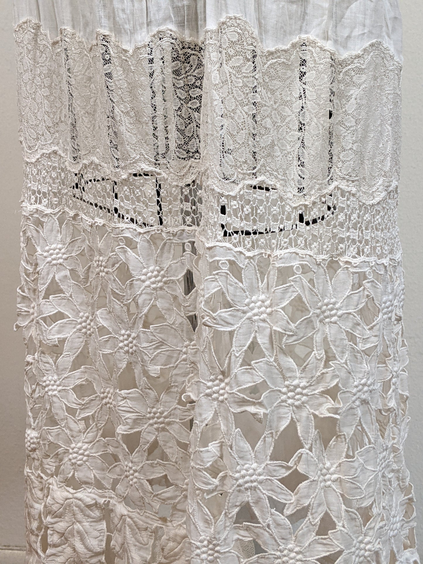 1910s Flower Motif Lingerie Dress