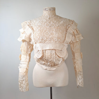 c. 1900 Silk Lace Bodice