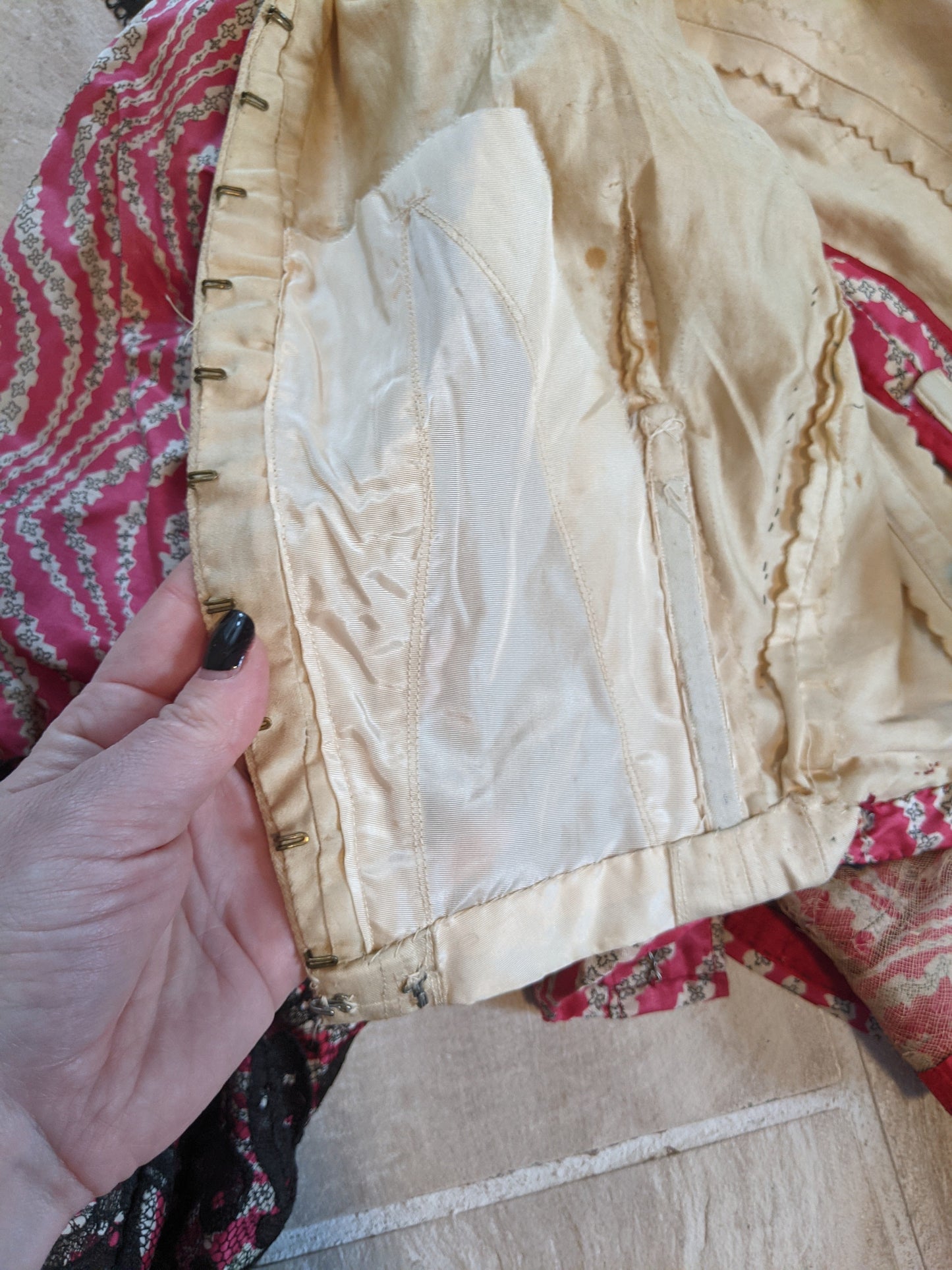 c. 1905-1907 Pink Silk Dress