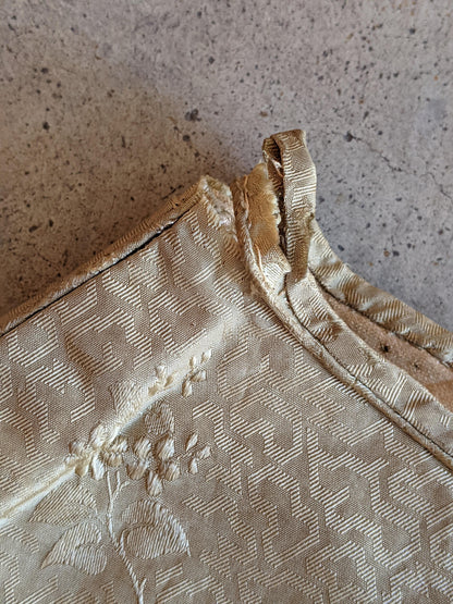 c. 1840s Gold Silk Damask Bodice