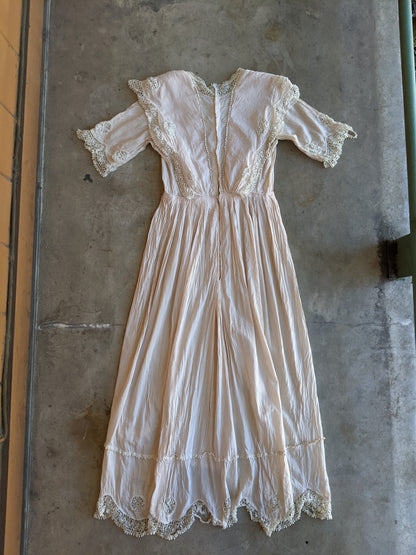 1910s Pink Cotton Silk Blend Dress | Study + Pattern