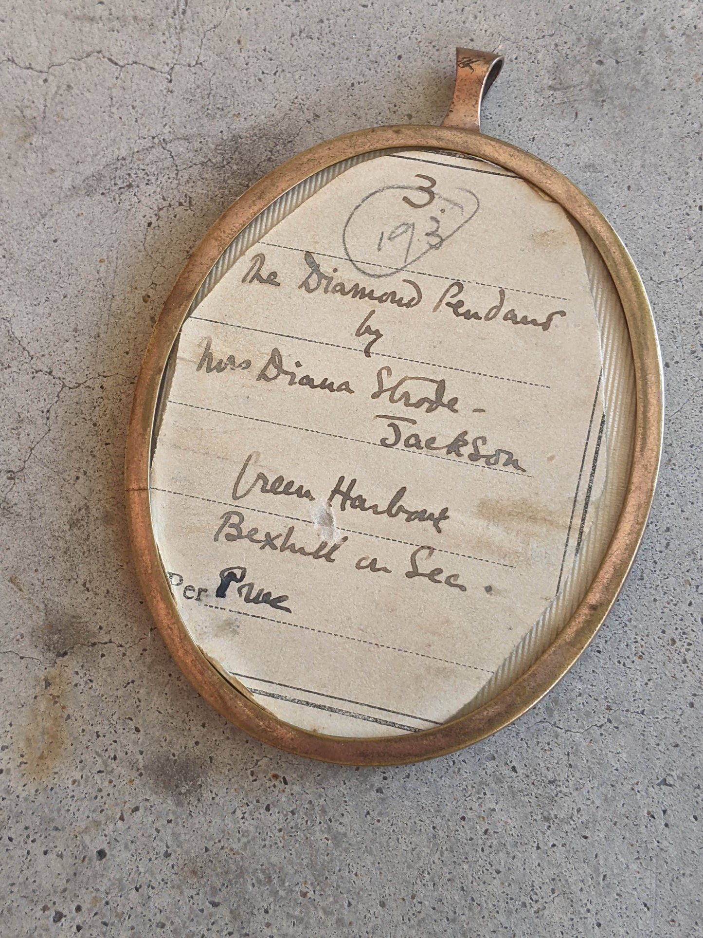 1930s Hand Painted Miniature Portrait