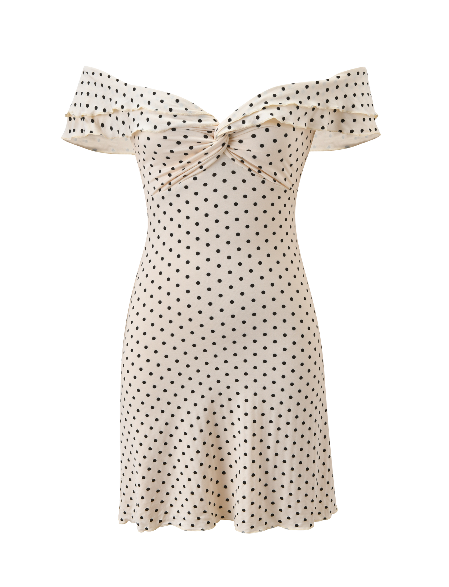 Polka Dot Mini Dress Butter-Soft Jersey for Day to Night