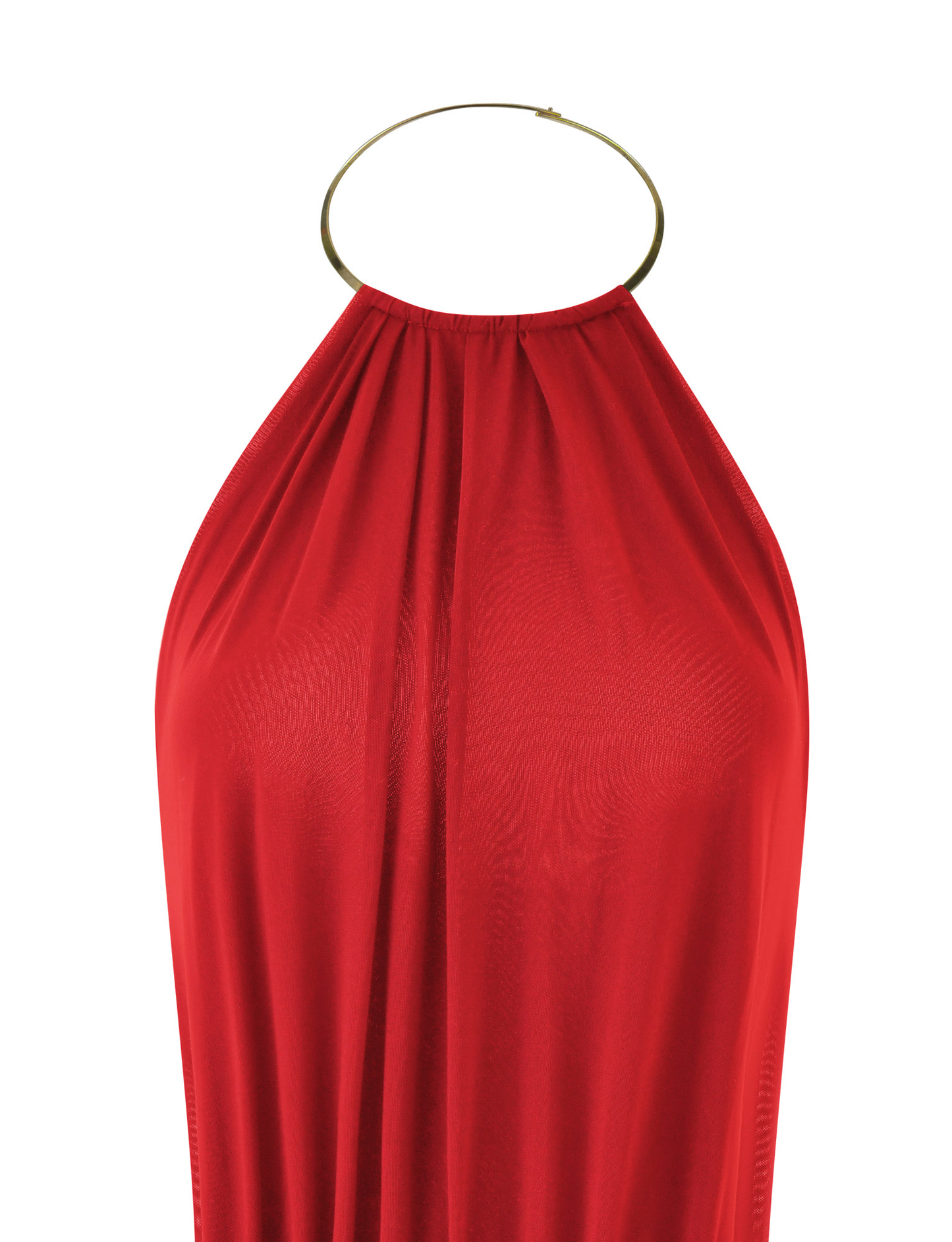 Layered Mesh Backless Mini Dress A Deep Red Statement for Date Night