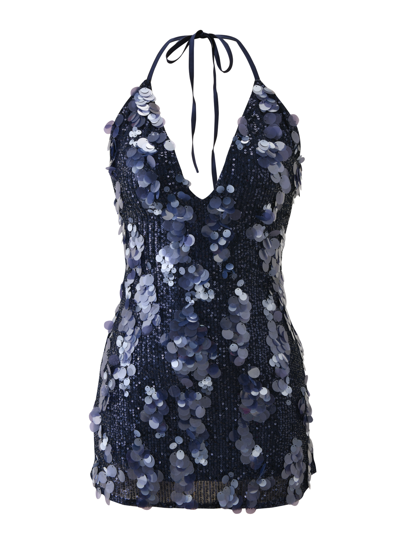 Sequin A-Line Mini Dress Shimmering Texture for Evening Allure