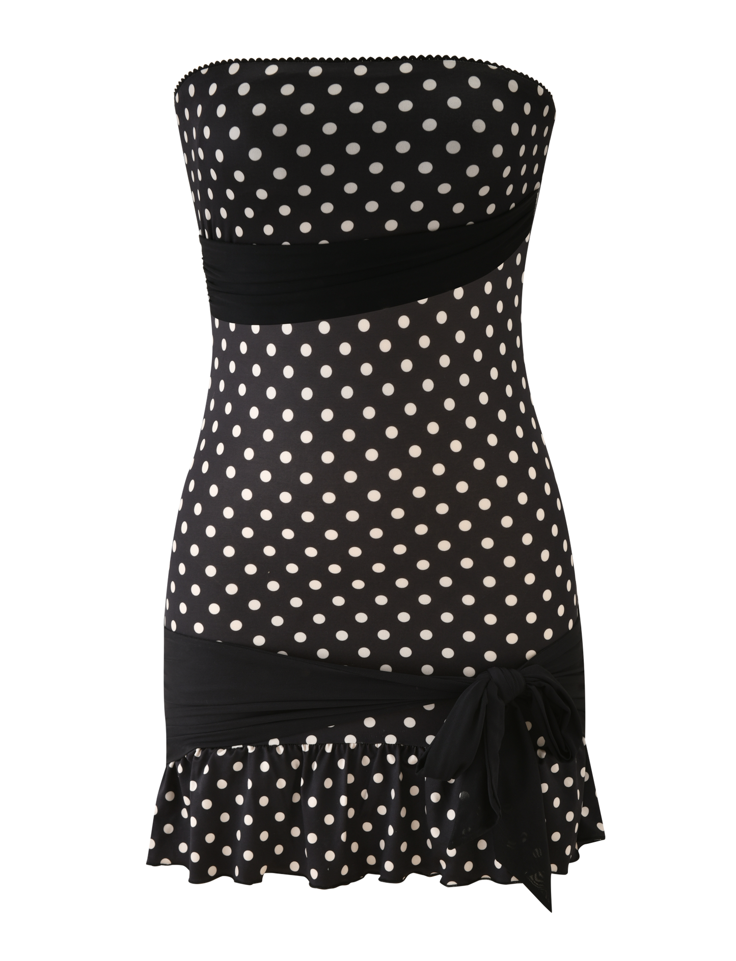 Polka Dot Strapless Mini Dress