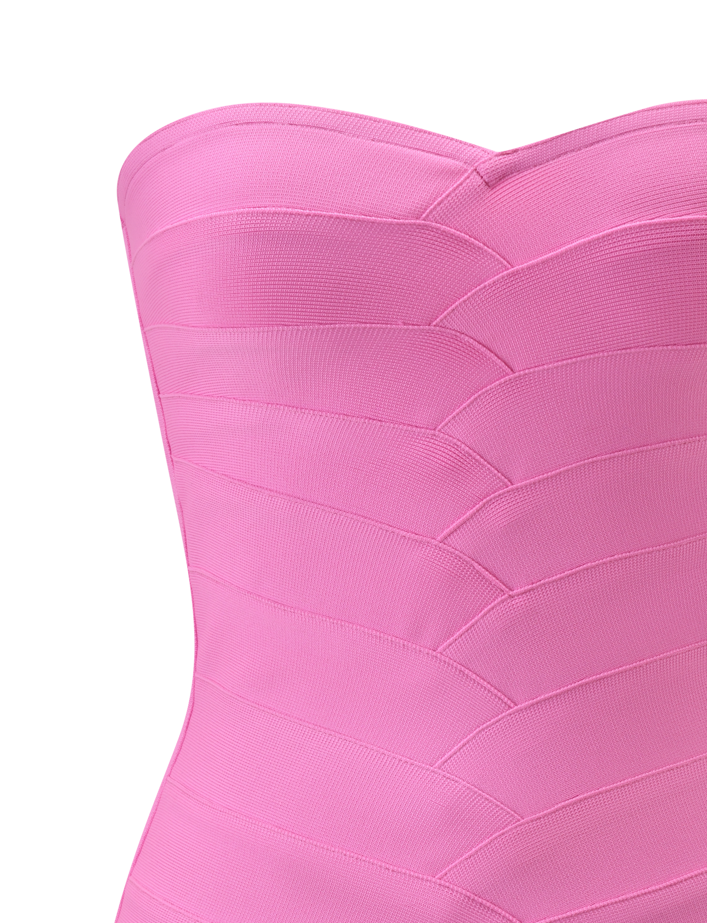 Sculpted Pink Bandage Strapless Mini Dress