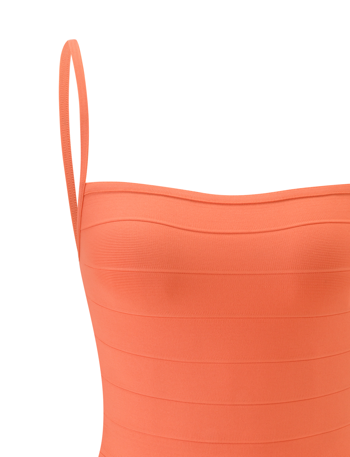 Coral Bandage Bodycon Mini Dress Sculpted Form for Summer Evenings
