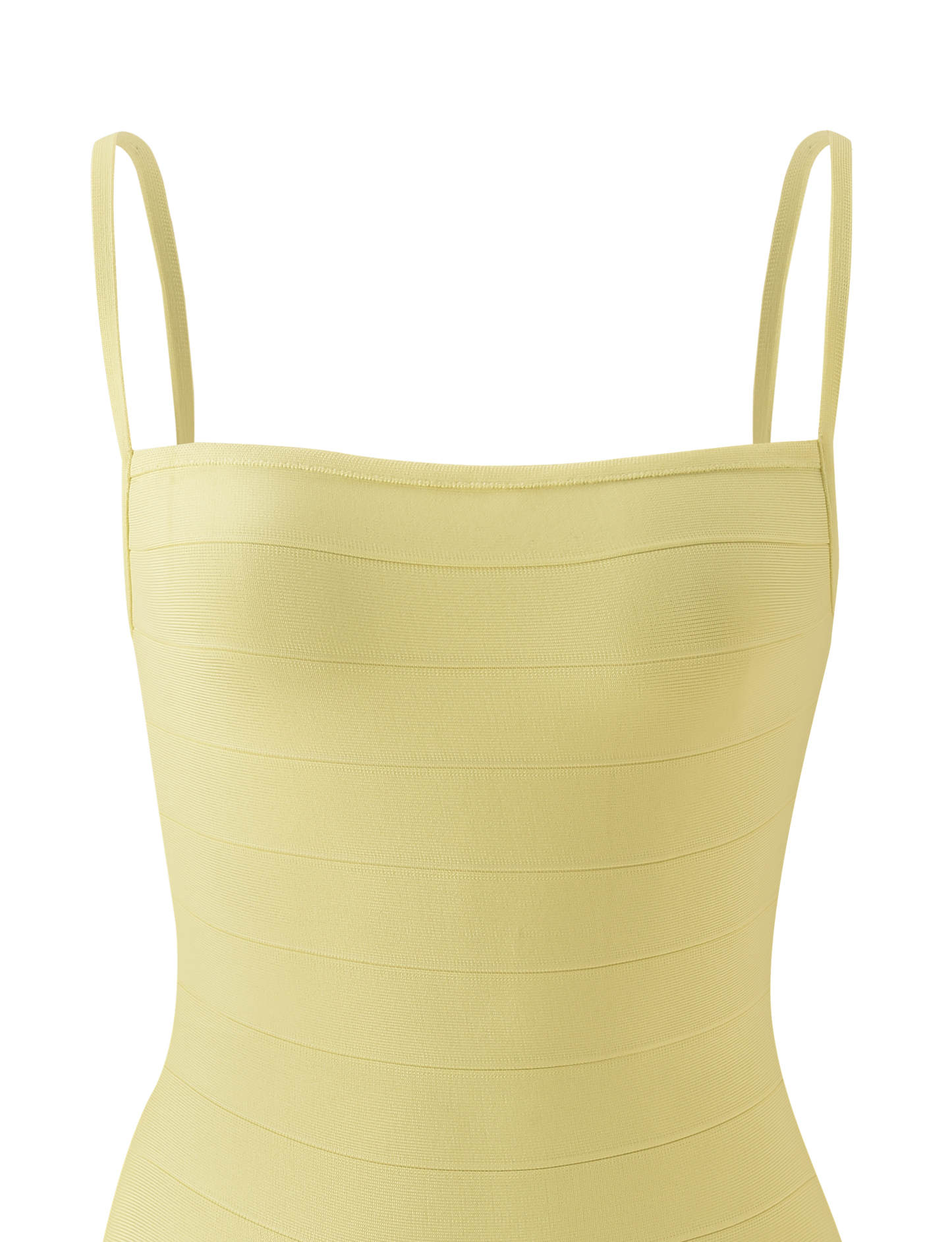 Neon Yellow Bandage Mini Dress Sculpted Silhouette for Summer