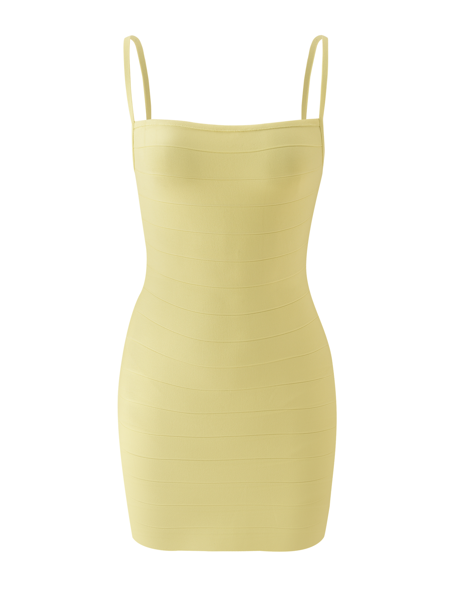 Neon Yellow Bandage Mini Dress Sculpted Silhouette for Summer