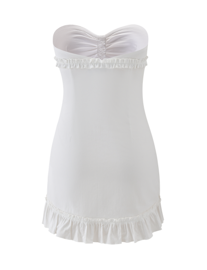 White Strapless Mini Dress – Stretch Woven