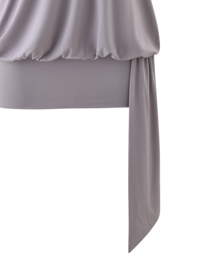 Blouson Mini Dress – Strapless Drop Waist