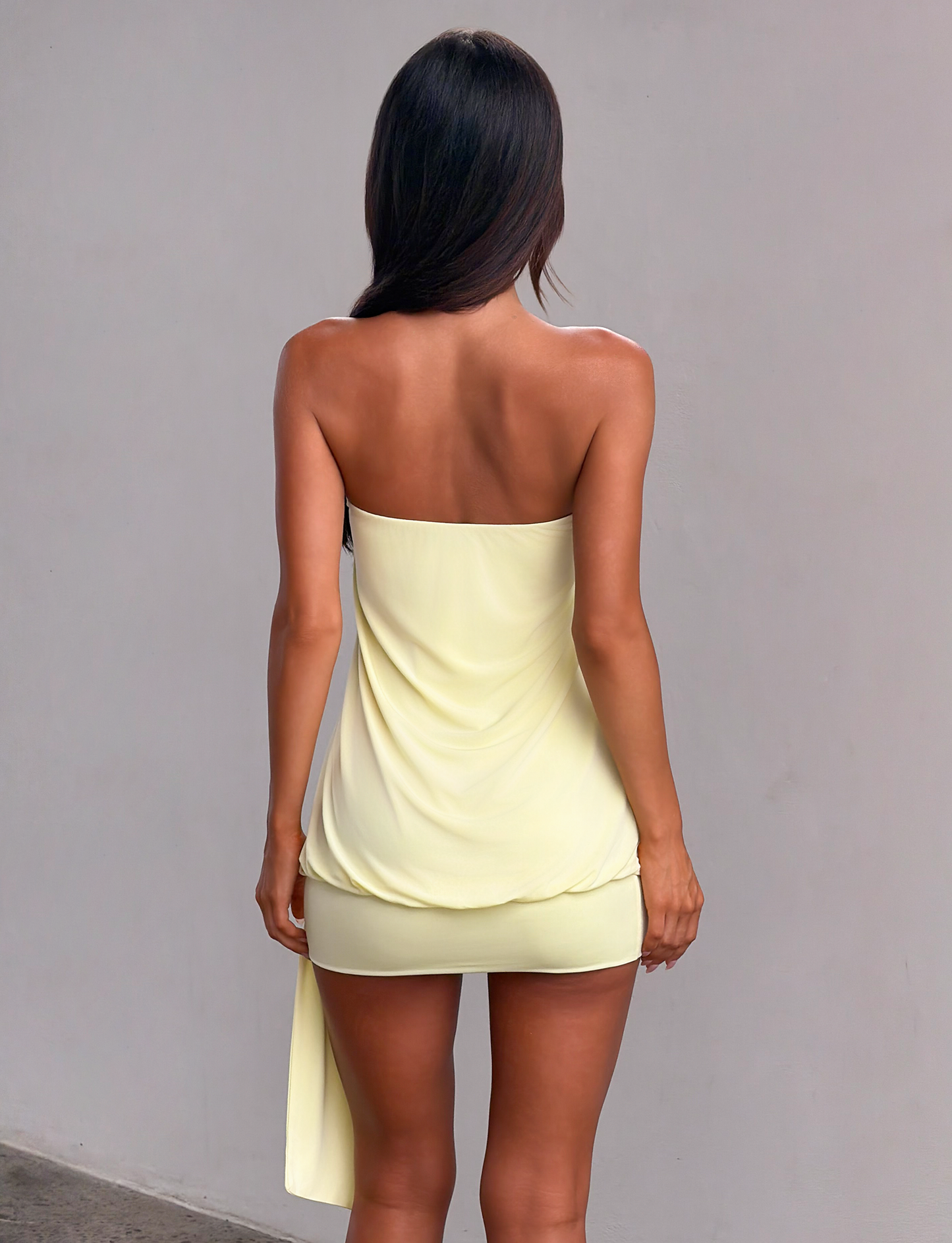 RAVENNA MINI DRESS - COOL SLATE
