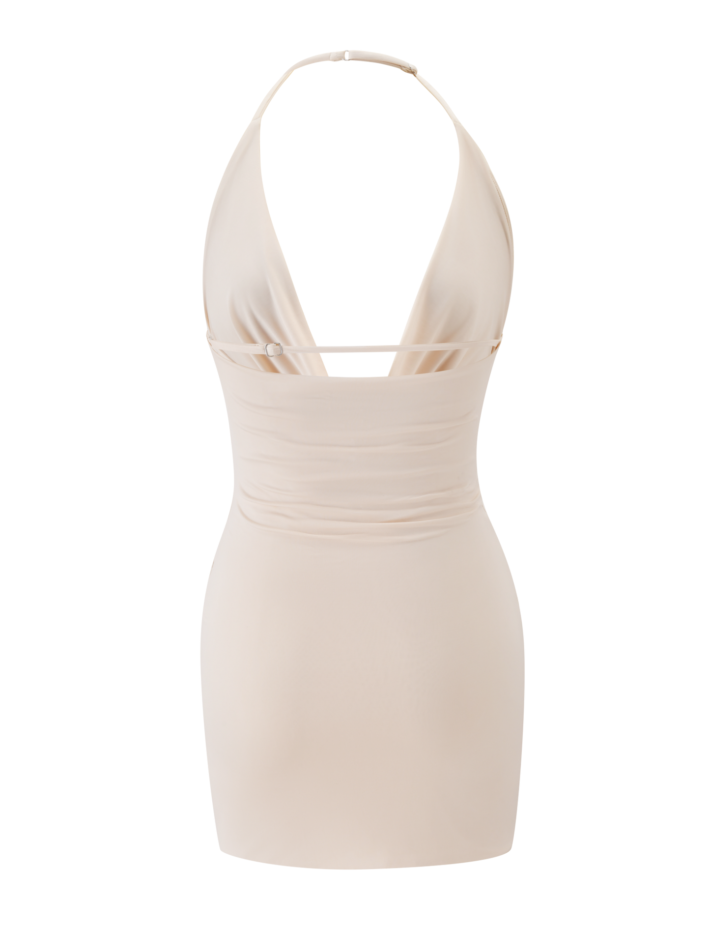 Sequin-Trimmed Halter Mini Dress
