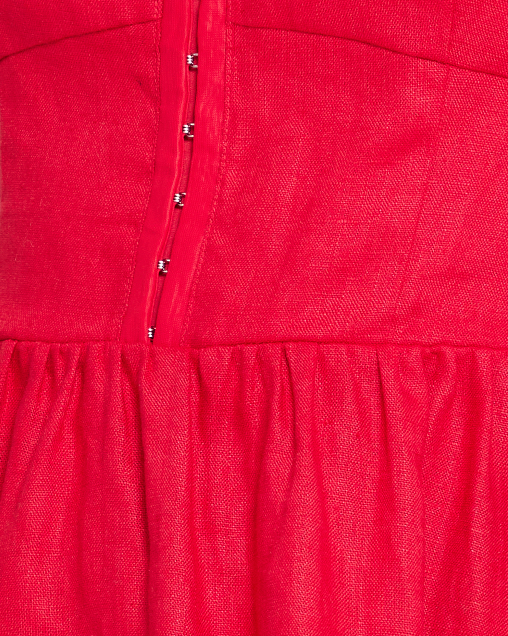 Women's 100% Linen Mini Dress | Elegant Corset A-Line Summer Dress 4