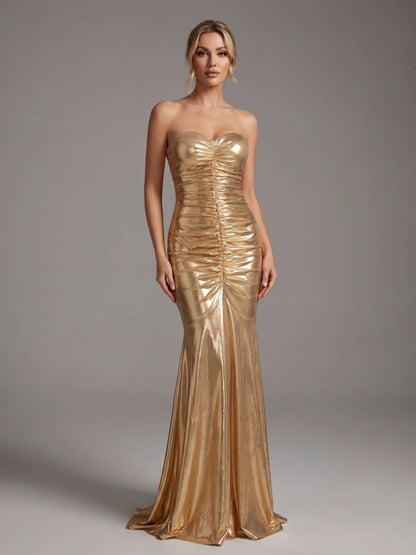 Strapless Mermaid Maxi Dress
