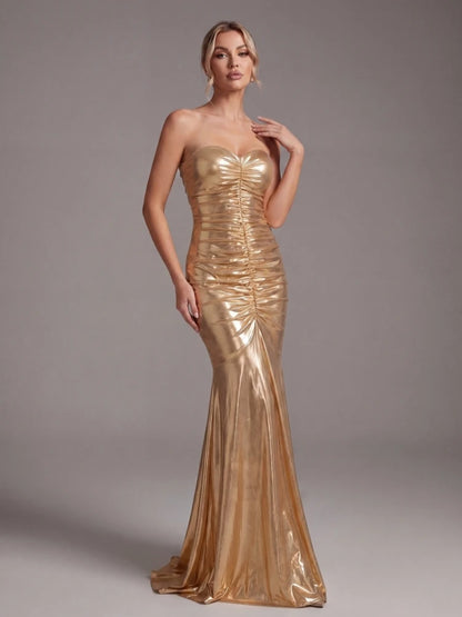 Strapless Mermaid Maxi Dress