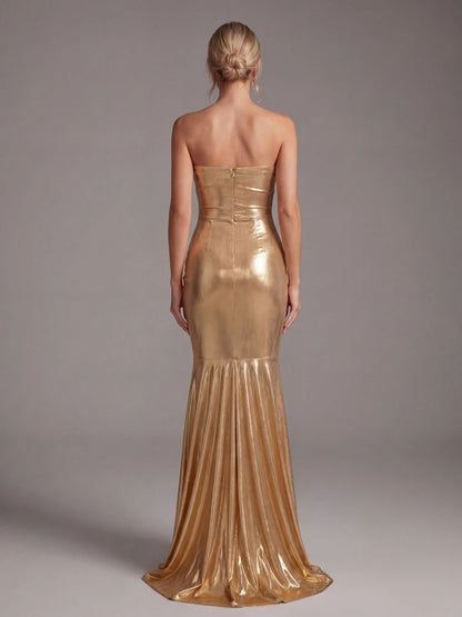 Strapless Mermaid Maxi Dress