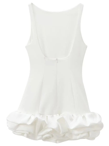 Ruffle Bodycon Mini Dress – Backless