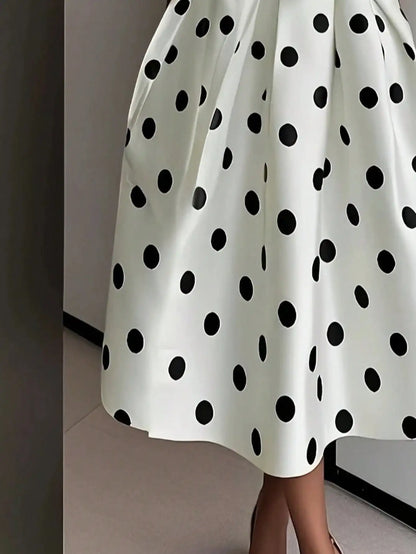 Polka Dot Wrap Dress – V-Neck