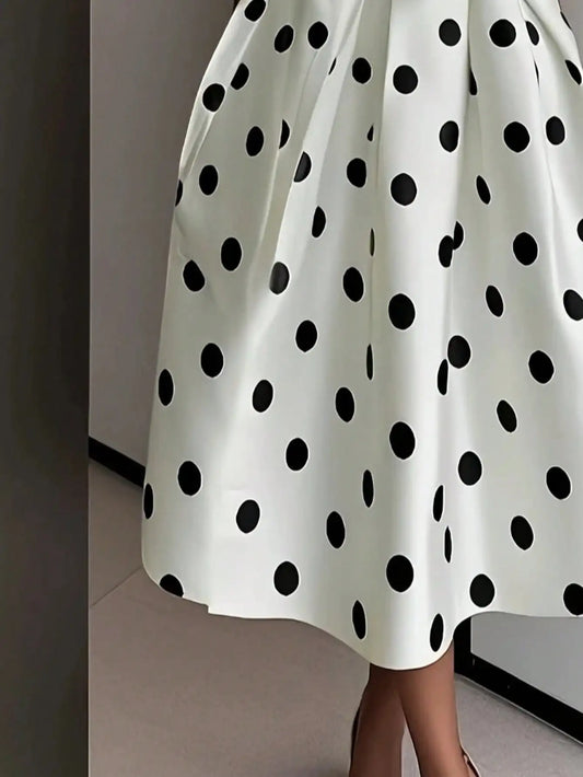Polka Dot Wrap Dress – V-Neck