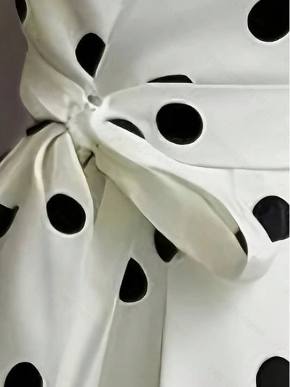Polka Dot Wrap Dress – V-Neck