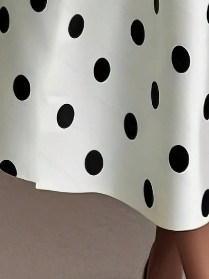 Polka Dot Wrap Dress – V-Neck
