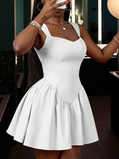 A-Line Flared Mini Dress – Backless