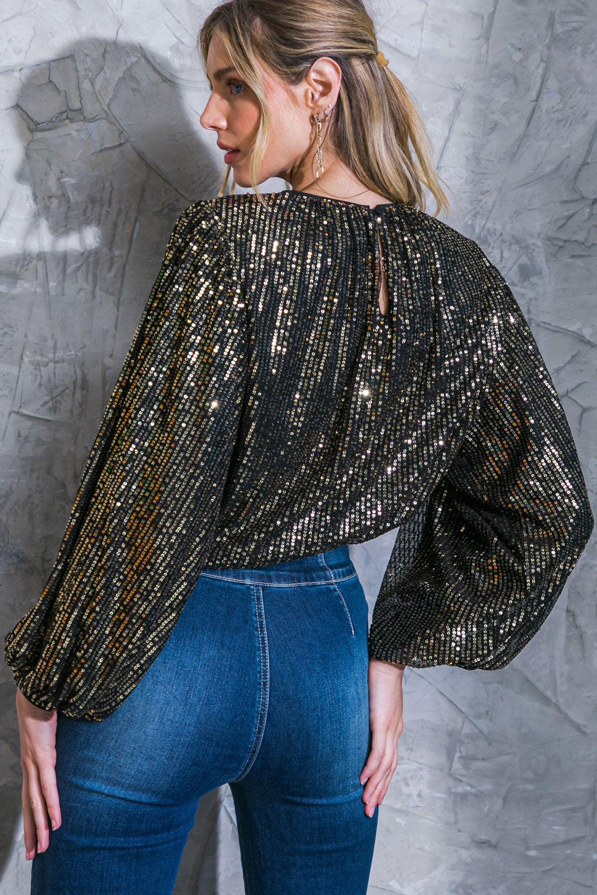 HOPE YOU REMEMBER SEQUIN TOP